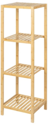Etajera depozitare KL272 cu 4 rafturi lemn 33x37x110 cm multifunctional natur 