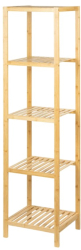 Etajera depozitare KL273 cu 5 rafturi lemn 33x37x140 cm multifunctional natur 