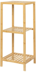 Etajera depozitare si organizare KL271 cu 3 rafturi lemn 33x37x80 cm multifunctional natur 
