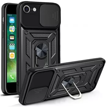 Husa pentru iPhone 7 / iPhone 8 / iPhone SE 2 SE 2020 / iPhone SE 3 SE 2022 - Techsuit CamShield Series - Black 
