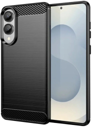 Husa pentru Samsung Galaxy S25 Edge - Techsuit Carbon Silicone - Black 