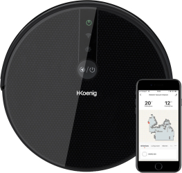Robot de aspirat cu mop H.Koenig SWRC130 2500 mAh negru 
