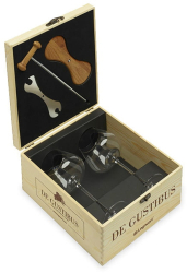 Set 2 pahare pentru vin cu suport Legnoart - Degustibus 