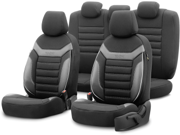 Set Huse Scaun IndiVIdual Gri 