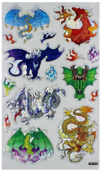 Set stickere decorative dragon multicolor 