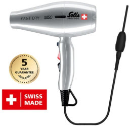 Uscator de par profesional Solis Fast Dry 360° Ionic 2200 W inox 