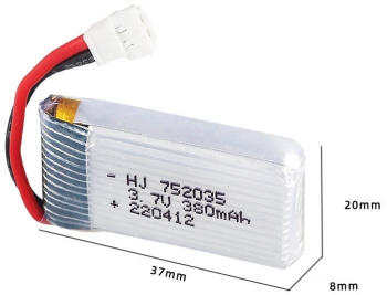 Acumulator Li-Polimer 3.7V 752035 37x20x8 mm 380Mah 