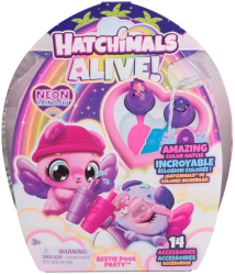 Hatchimals Alive Neon Rainbow Set Petrecere La Piscina 