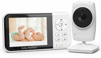 Monitor Bebe Ecran HD 3.2 Inch Comunicare Bidirectionala Senzor de Temperatura Viziune Nocturna Automata Detectare inteligenta sunet 