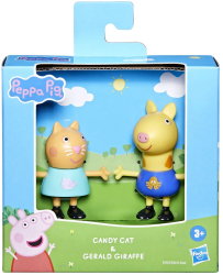 Peppa Pig Prieteni Buni Set 2 Figurine Pisica Candy Si Girafa Gerald 