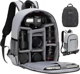 Rucsac pentru camere profesionale cu compartiment pentru laptop impermeabil 28 cm 14 cm 37 cm / 20-35 L