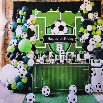 Set baloane si decoratiuni petrecere Tematica Fotbal Happy Birthday 6550 73 buc Ropet 