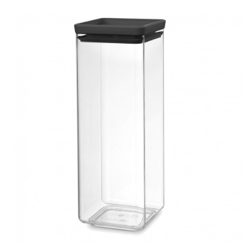 Borcan de depozitare Brabantia Tasty+ 1001173 2 5 l stivuibil gri inchis 