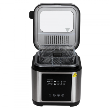 Friteuza Elite EDF-1103 1200W 2 5 l 190C Capac cu fereastra de vizualizare Filtru de mirosuri Control digital Negru/otel inoxidabil 
