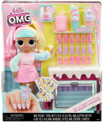 L.o.l. Surprise Omg Sweet Nails Candylicious Sprinkles Shop Set Papusa Cu Accesorii 