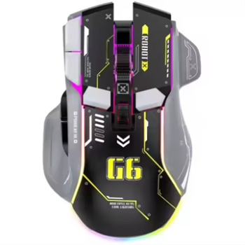 Mouse Gaming G6 Negru RGB On-Off 12800 DPI Reglabil 6 trepte 10 Butoane Programabile Iluminare LED Ergonomic Performanta si Precizie 
