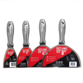 Set 4 spacluri inox monobloc maner metalic 75-100-150-200 mm Olejnik 