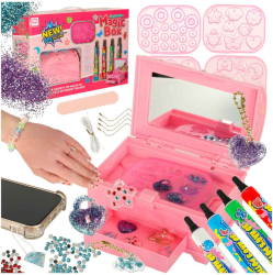 Set creativ de margele si pandative pentru confectionarea de bijuterii cu Cutie magica UV 