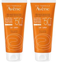 Set Lapte corporal hidratant si calmant cu protectie solara foarte ridicata Avene Solaire Leche SPF50+ 2 x 250 ml 