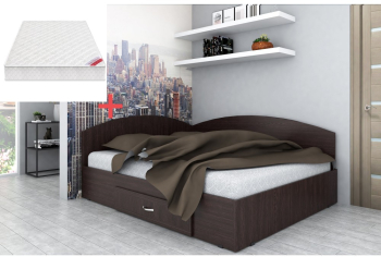 Set Pat Colt 160 + Saltea Mattress Wenge