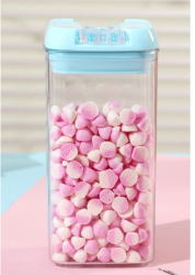 Cutie de Depozitare Alimente Flippy 1.2L cu capac 10x10x20.5 cm 370g Transparenta 
