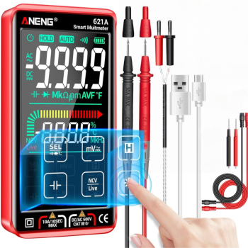 Multimetru digital VITTALIST 621A Ecran LCD 4.5inch Avertizare si Detectie automata Masoara Curent DC/AC Voltaj Tensiune Temperatura C