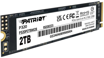 SSD 2TB Patriot M.2 NVMe P320 PCIE