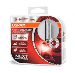 Set 2 Becuri Auto Xenon D1S OSRAM NIGHT BREAKER LASER Next Generation +200 85V 