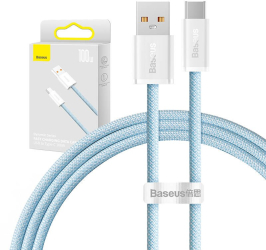 Cablu Baseus Dynamic Series USB la USB-C 100W Fast Charging 1m Albastru 