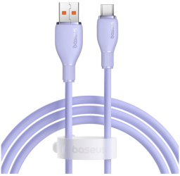 Cablu Baseus Pudding Series USB la USB-C 100W Fast Charging 1.2m Violet 