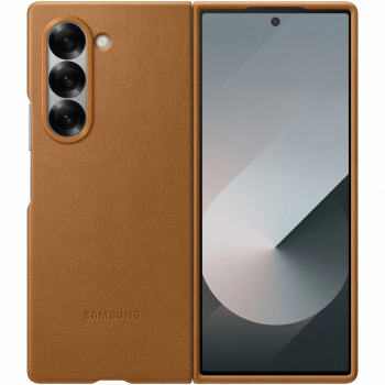 Husa de protectie Samsung Kindsuit (Leather) Case pentru Galaxy Fold6 Brown 