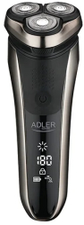 Aparat de ras rotativ 3 capete Adler 1 treapta de viteza acumulator inox negru 