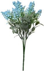 Buchet flori artificiale albastre verzi 15x15x32 cm 