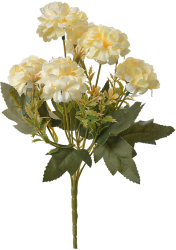 Buchet flori artificiale verzi galbene 15x10x30 cm 