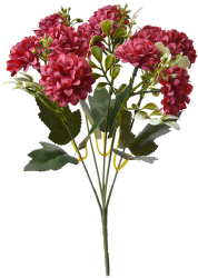Buchet flori artificiale verzi rosii 15x8x30 cm 