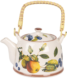 Ceainic si infuzor ceramica multicolora 18x14x12 cm 800 ml 