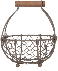 Cos fier lemn maro 14x7/17 cm 