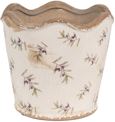 Ghiveci flori ceramica multicolora Masline 16x15 cm