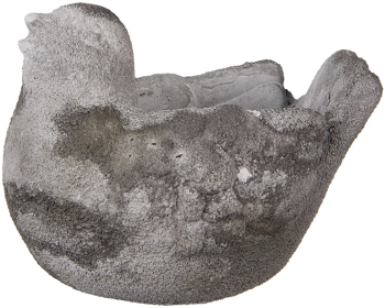 Ghiveci flori piatra gri Pasare 18x12x13 cm 