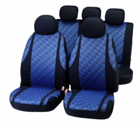 Set Huse Scaun Universale JAQUARD Negru/Albastru Bottari 