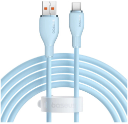 Cablu Baseus Pudding Series USB la USB-C 100W Fast Charging 2m Albastru 