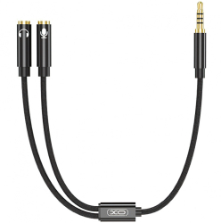 Adaptor Audio XO Design NB-R197 3.5 mm la 3.5 mm 0.23 m TRRS Tata - 2 x TRRS Mama Negru 
