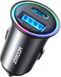 Adaptor Auto Joyroom JR-CCN04 USB si type-C Fast charge 60W Negru 