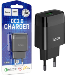 Adaptor Incarcare pentru Priza Hoco C72Q Port USB Quick charge 18W Negru 
