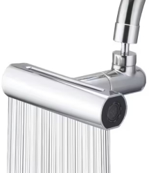 Aerator pentru robinet 4 moduri de dispersie a apei rotire 360 grade filet extermior M22 brat rotativ Argintiu 