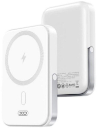 Baterie compatibila cu incarcare MagSafe XO-PR242 5.000mAh Suport sustinere Incarcare rapida cu Port Type-C Alb 