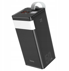 Baterie externa Hoco 50000mAh 22.5W PD USB/USB-C Quick Charge Lanterna Negru 