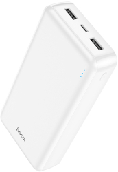 Baterie Externa Ultra-Thin 20000 mAh LED Hoco J100A Alb 