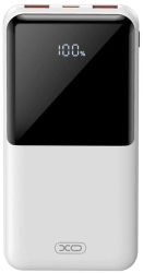 Baterie Externa XO-PR205 Baterie 10.000mAh 2 x USB + 1 x Type-C Afisaj LED Negru