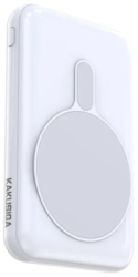 Baterie Portabila 10.000mAh cu incarcare Wireless Fast Charge Kakusiga KSC-709 Alb